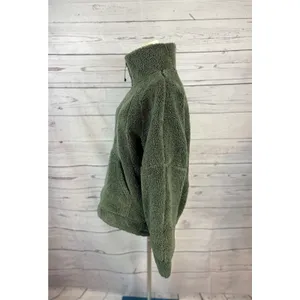 Lululemon Green Fleece Scuba Half Zip Pullover Jacket Cozy Sherpa thumbnail 2