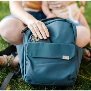 Red Rovr Navy Blue Canvas Backpack Multi Pocket Daily Commuter Bag thumbnail 2