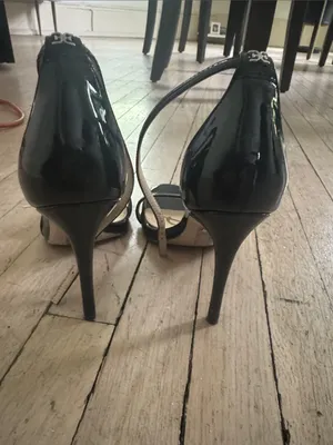 Sam Edelman Black Patent Leather Stiletto Sandals thumbnail 4