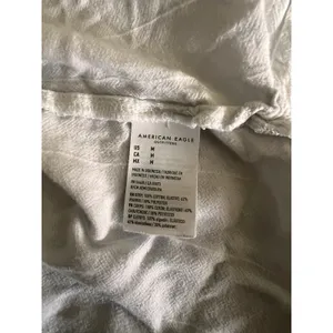 American Eagle Oversized Button Down Shirt 100% Cotton Crinkled Long Sleeve thumbnail 4