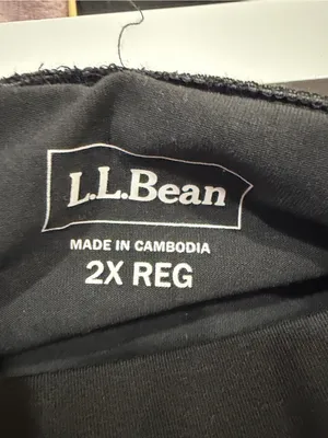 NWT L.L.Bean 2X Black Straight Leg Pants Stretch Cotton Plus Size Workwear thumbnail 3