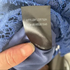 Lulu’s Picture of Perfection Spaghetti Strap Navy Blue Lace Dress Size Small thumbnail 13