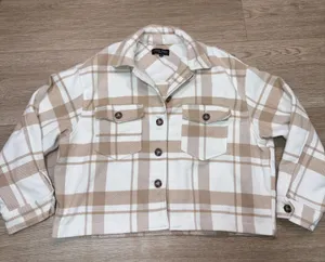 Love Tree Boutique Women's Plaid Button Up Jacket Size Large thumbnail 1