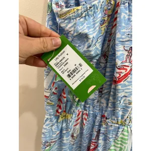 Lilly Pulitzer Lockwood‎ Sailboat Print Resort Cotton Midi Dress NWT M thumbnail 10