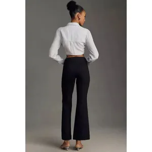 ✨Anthropologie Maeve The Margot Kick-Flare Cropped Black Sz XS Pants✨ thumbnail 4