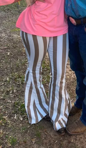 Saints and Hearts Trendy Bell Striped jeans thumbnail 3