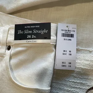 Abercrombie & Fitch White Slim Straight Pants thumbnail 2