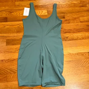 Isabel by Ingrid+Isabel Maternity Women XS Sage Green Unitard Shorts Stretch New thumbnail 5
