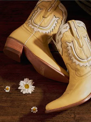 Tecovas The Jolene Pale Yellow Boots Size 6 thumbnail 2