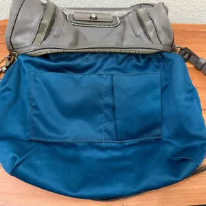 COACH 18287 Kristin Spectator Gray Leather w/ Croc Embossed Trims Handbag thumbnail 8