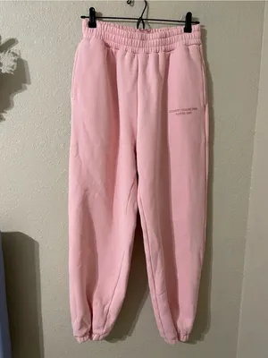 Comfrt Pastel Sweatpants Size Medium Bubblegum Pink Fleece Lined Thick Cozy thumbnail 7