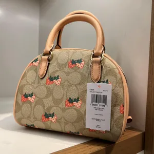 coach Sydney Satchel In Signature Canvas With Strawberry Print CB596 NWT thumbnail 3