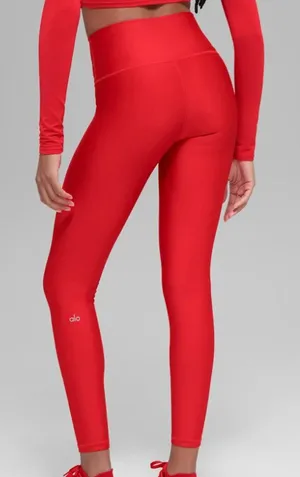Alo Yoga Airlift Workout Leggings 25" Red Size XS $138 thumbnail 1