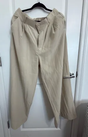 Tgla Wide Leg pants Tan Size L thumbnail 1