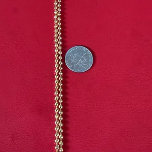 24k gold plated necklace 18 inch thumbnail 2
