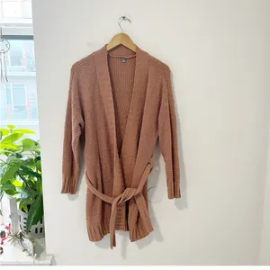 Aerie Light Brown/Tan Belted Mid-Length Cardigan Sweater | Size Medium thumbnail 8