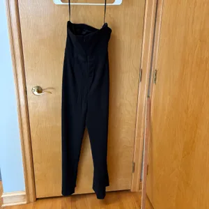 White House Black Market Jumpsuit Women 6 Black Strapless Straight Leg Formal thumbnail 8