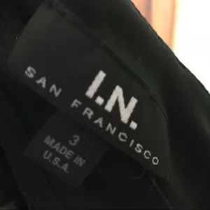 I.N. San Francisco cocktail dress size 3 Ties around neck pleats black blue thumbnail 4