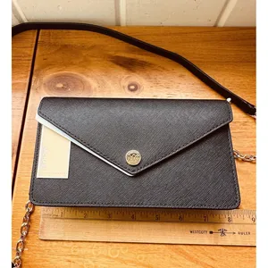 Michael‎ Kors Small Saffiano Leather Envelope Crossbody/Clutch Bag Black NWT thumbnail 3