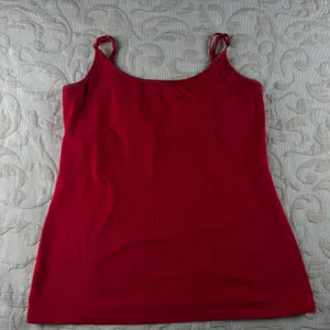 It's Red Cotton Blend Shelf Bra Camisole Adjustable Straps Size L thumbnail 1
