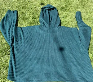 Hollister Teal Ribbed Hoodie thumbnail 1