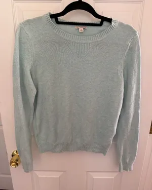 Gap Crewneck Teal Blue Green Sweater Size Medium thumbnail 1