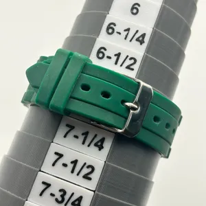 Green Baylor Bears Silicone Watch featuring a Rhinestone Bezel Working thumbnail 8