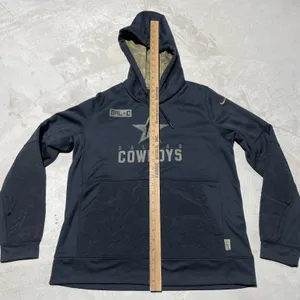 Nike Dallas Cowboys Hoodie Women's SZ L Black Green Camo Salute Service On Field thumbnail 6