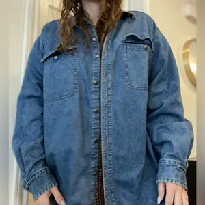 Vintage Orvis Aztec Blanket Lined‎ Denim Chambray Jacket Size Large thumbnail 1