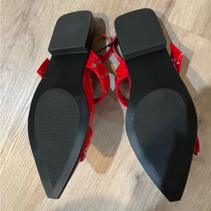 Red ballet flats with grommets size 11 thumbnail 7