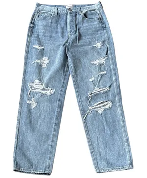EUC PISTOLA Distressed Relaxed Jeans Size 27 thumbnail 1