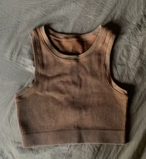 Ribbed Crop Top Brown thumbnail 1