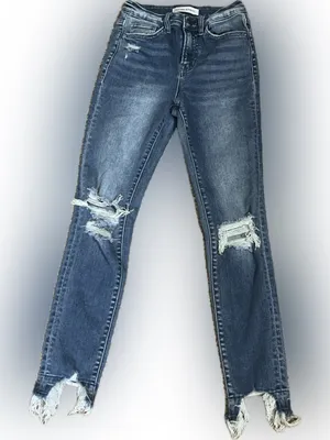 Vervet Flying Monkey Medium Blue Distressed Skinny Jeans‎ thumbnail 1
