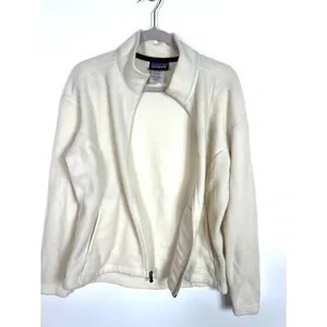 Patagonia Synchilla Womens‎ Fleece Jacket Cream National Geographic Logo Size L thumbnail 7