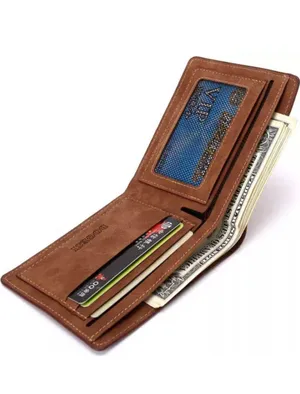 Men’s Slim Brown Leather Bifold Wallet Soft Thin Perfect for Cards and ID thumbnail 2