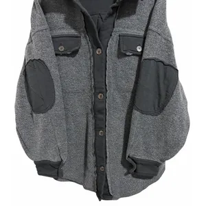 Free People Ruby Jacket Washed‎ Black Oversized Women's Size Small thumbnail 5