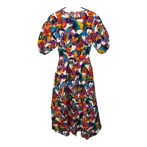 Flying Tomato Colorful Cut Out Midi Dress, Large‎ thumbnail 2