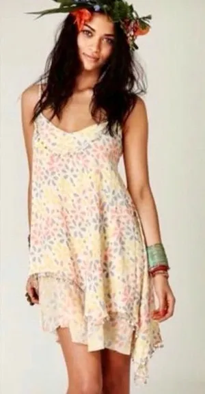 Free People FP One Sequin Asymmetrical Tunic Dress new without tags thumbnail 1