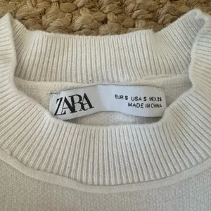 Zara White Mini Sweater Dress With Ruched Waist thumbnail 2