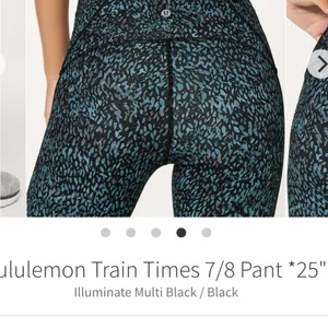 Lululemon Athletica Train Times 7/8 Illuminate Multi Black Leggings thumbnail 4