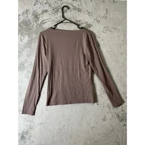 SPANX Rib Asymmetrical Neck Top Smoke Taupe Elevated Basics Capsule Wardrobe New thumbnail 7