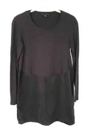 COS Mixed Media Cupro Viscose Long Sleeve Shift Dress‎ Women's Small thumbnail 1