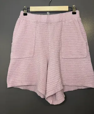 FP Beach Shorts Womens Medium Pink Knit Sweater Elastic Waist Lounge Casual thumbnail 1
