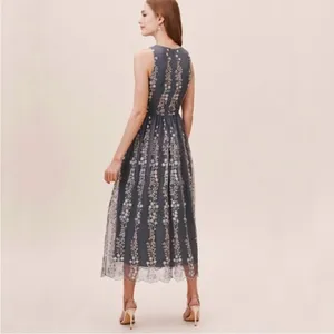 Anthropologie BHLDN‎ Floral Embroidered Holiday Parsons Dress Sz 14 thumbnail 3