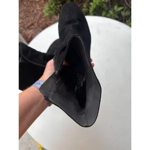 Aerosoles Womens Black Suede Ruched Ankle Boots‎ Low Heel Size 10 Heelrest Zip thumbnail 10