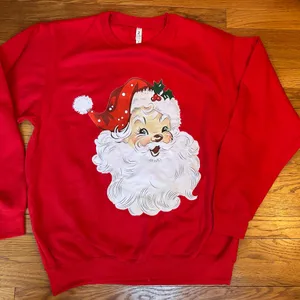 Red Santa Claus Sweatshirt NWOT thumbnail 1