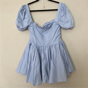 House of CB 'Maribel' Soft Blue‎ Broderie Mini Dress NWOT thumbnail 5