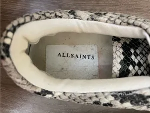 All Saints Trish Sneakers Python Snake Size 9 Animal Print Lace Up Shoes thumbnail 7