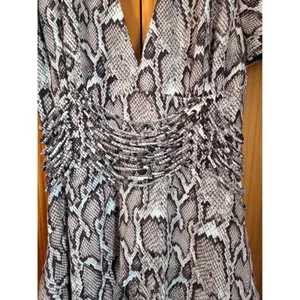 AFRM Micah Corset Tiered Maxi Dress Snakeskin Print XL Tiered Ruffle V-Neck thumbnail 3