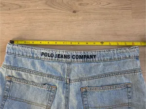 Vintage Y2K Polo by Ralph Lauren Light Wash Denim Shorts Western Retro thumbnail 5
